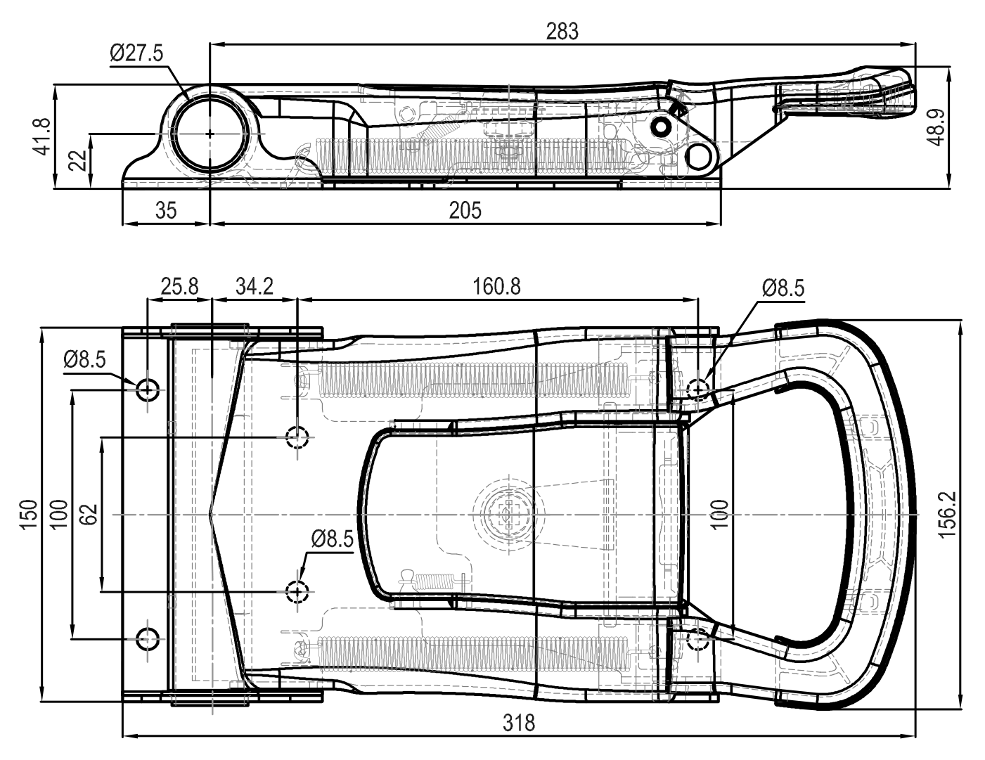 HANDLE ULISES - Technical drawing