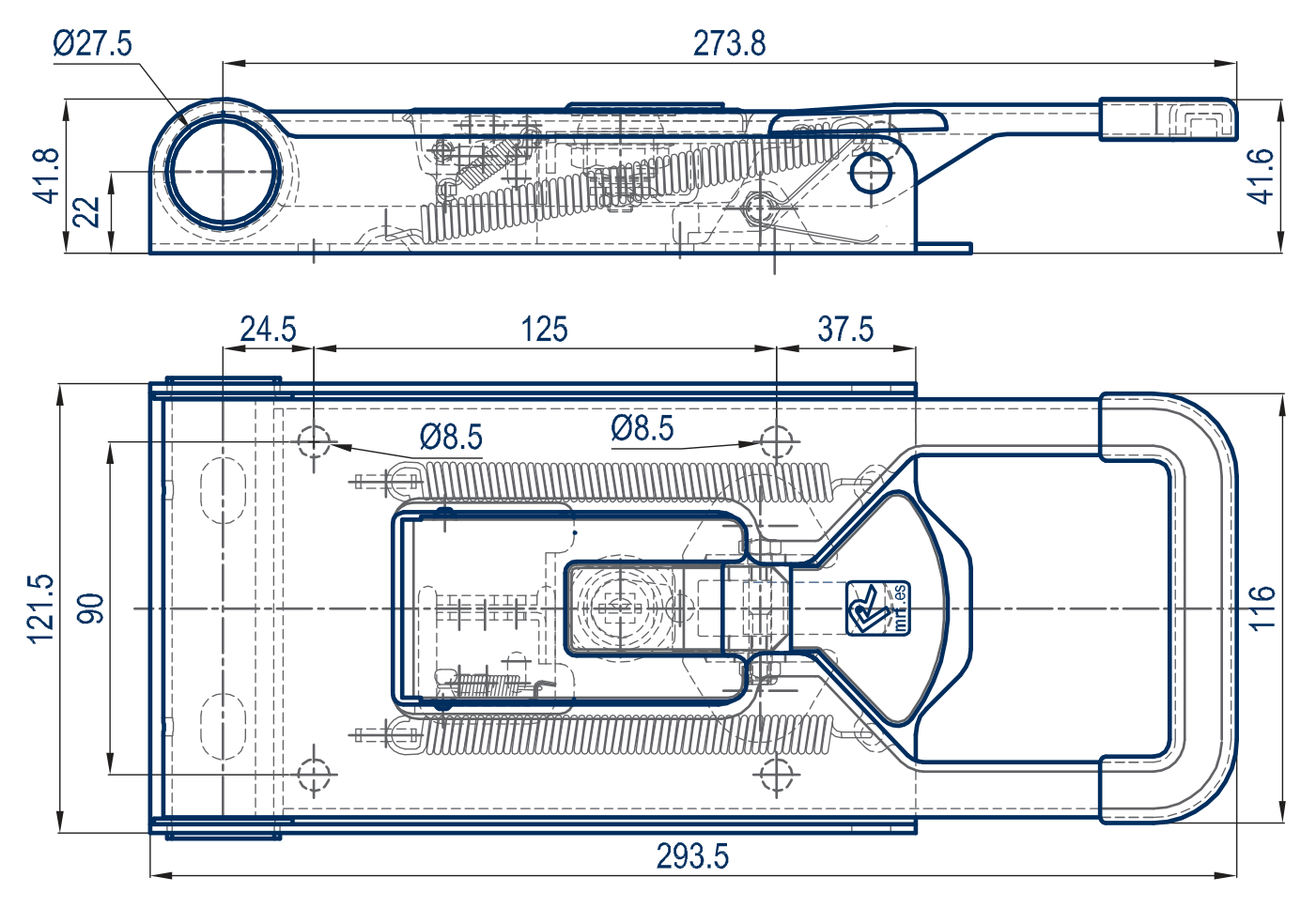 Handle LIR - Technical drawing