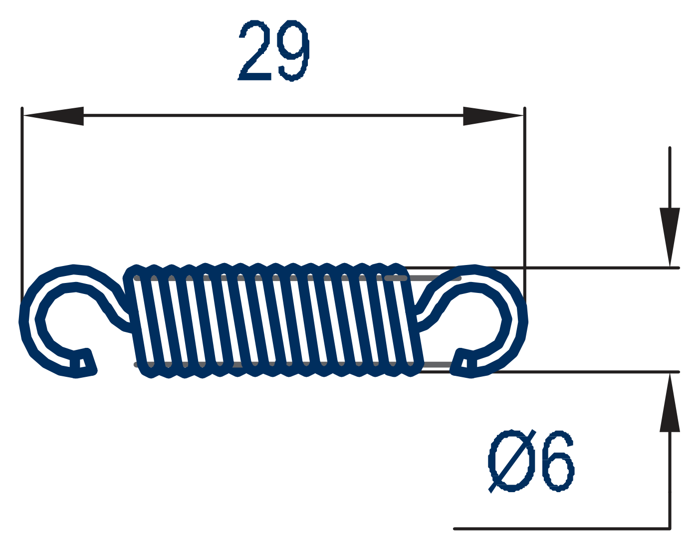 COVER SPRING - Technical drawing